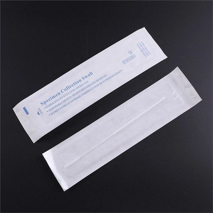 Sterile Nasopharyngeal Nasal Flock Swab With Plastic Stick
